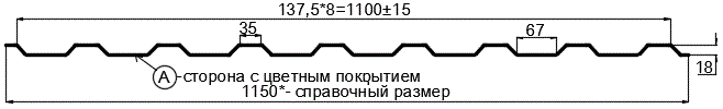 Фото: Профнастил МП20 х 1100 - A (ECOSTEEL-01-Сосна-0.5) в Истре