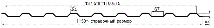 Фото: Профнастил оцинкованный МП20 х 1100 (ОЦ-01-БЦ-0.55) в Истре