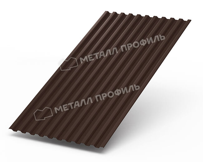 Фото: Профнастил С21 х 1000 - A (Steelmatt-20-8017-0.4±0.08мм) в Истре