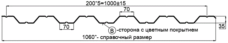 Фото: Профнастил НС35 х 1000 - B (VikingMP-01-3005-0.45) в Истре