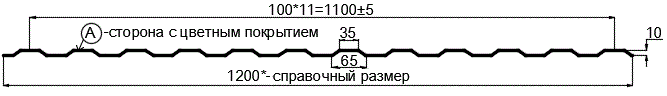 Фото: Профнастил МП10 х 1100 - A (ПЭ-01-3011-0.45) в Истре