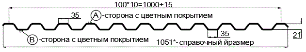 Фото: Профнастил С21 х 1000 - A (ECOSTEEL_MA_Д-12-Античный Дуб-0.45) в Истре