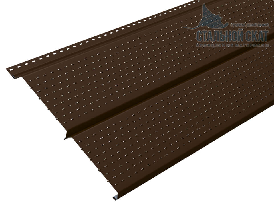 Софит перфор. Lбрус-XL-14х335 (VALORI-20-Brown-0.5) в Истре