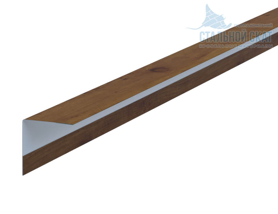 Фото: Планка угла наружного 30х30х3000 (ECOSTEEL_T-12-Дуб-0.45) в Истре