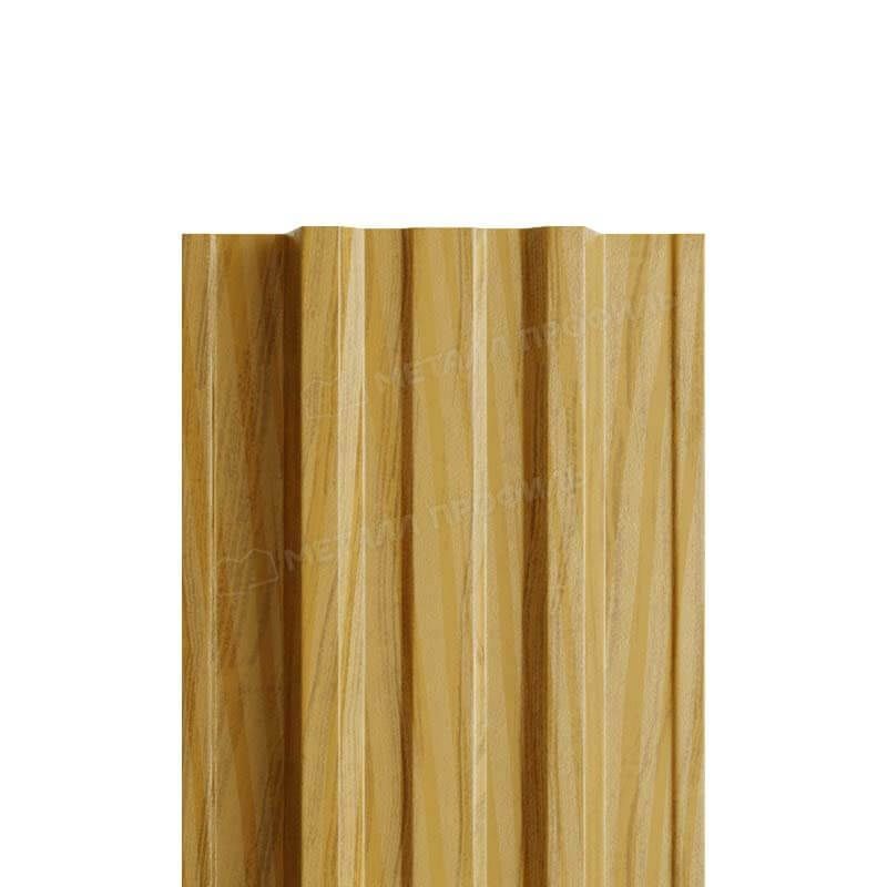 Штакетник металлический МП TRAPEZE-T 16,5х118 Двусторонний (ECOSTEEL_Т_Д-01-Золотой Дуб-0.5).