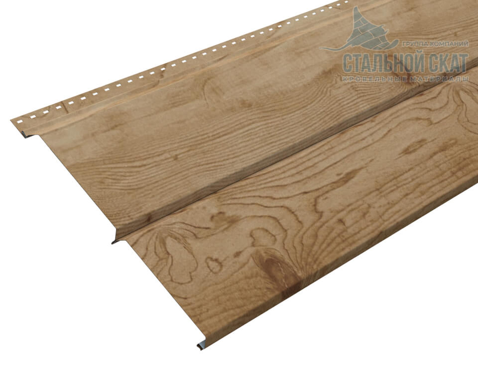 Сайдинг Lбрус-XL-14х335 (ECOSTEEL-01-Сосна-0.5)