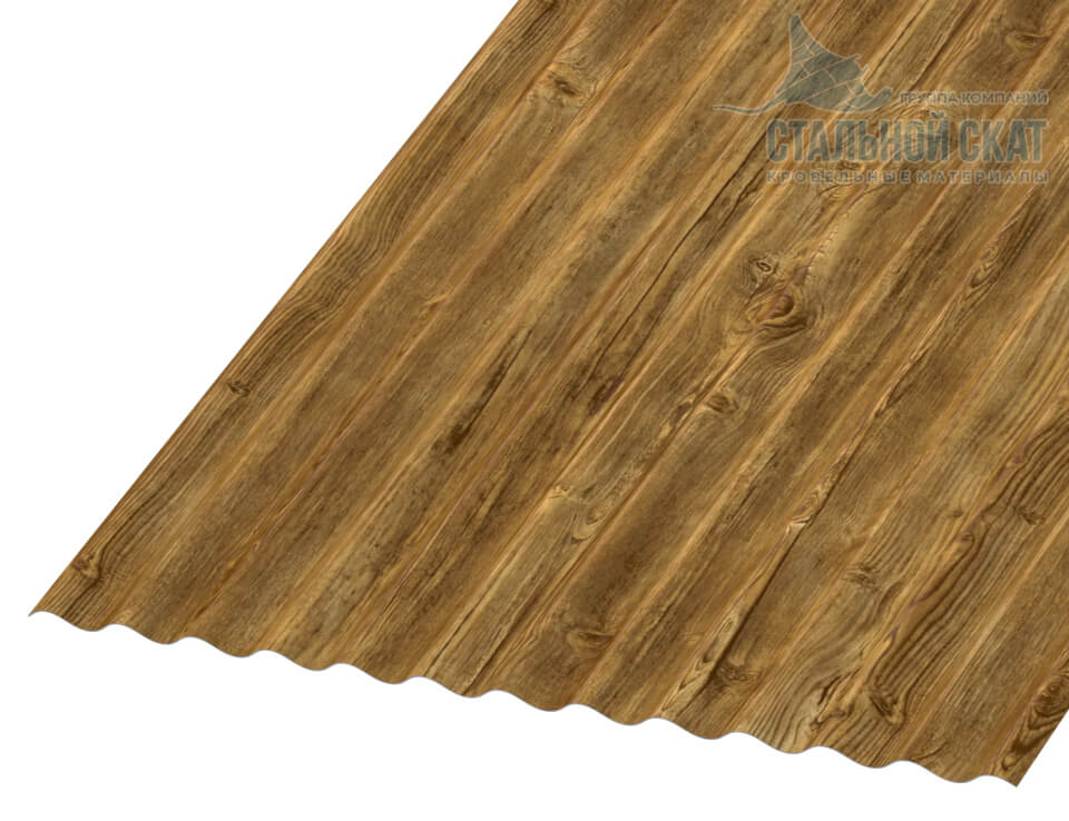 Профнастил МП18 х 1100 - A (ECOSTEEL_T-01-Золотой Дуб-0.5)