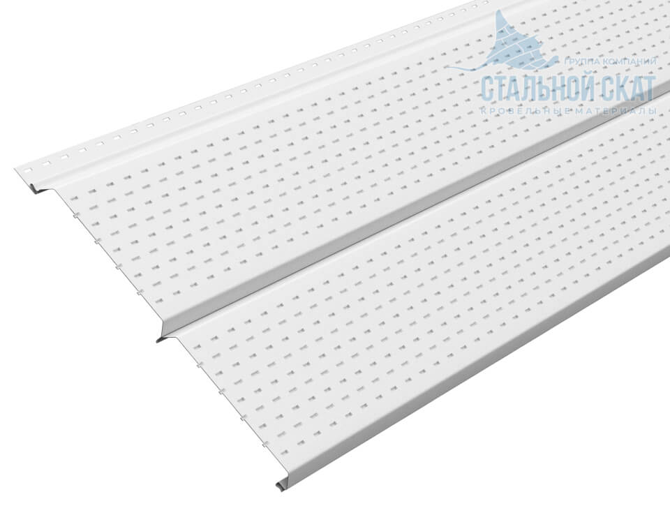 Софит перфор. Lбрус-XL-14х335 NormanMP (ПЭ-01-9010-0.5)